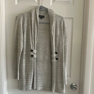 Elegant Gray Cardigan with Button Details